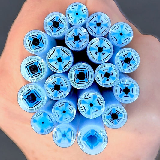 Blue White Quatrefoil COE 96