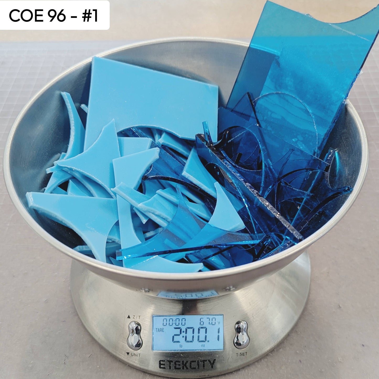 COE 96 Scrap Glass #1 - 2lbs