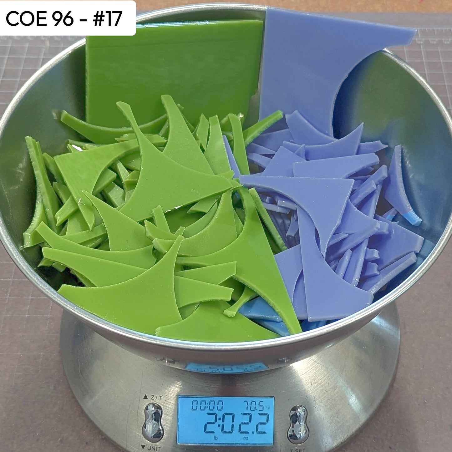 COE 96 Scrap Glass #17 - 2lbs 2.2oz
