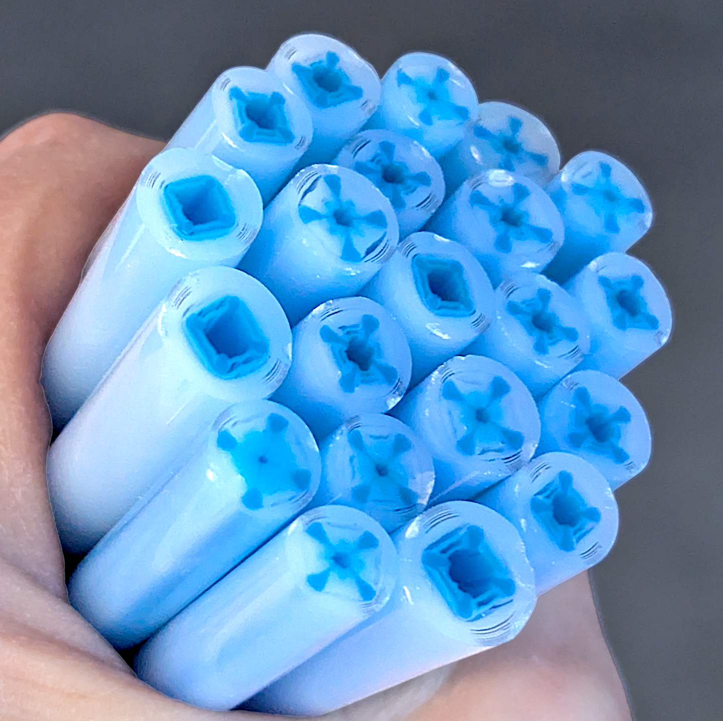 Blue White Quatrefoil COE 96