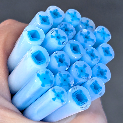 Blue White Quatrefoil COE 96