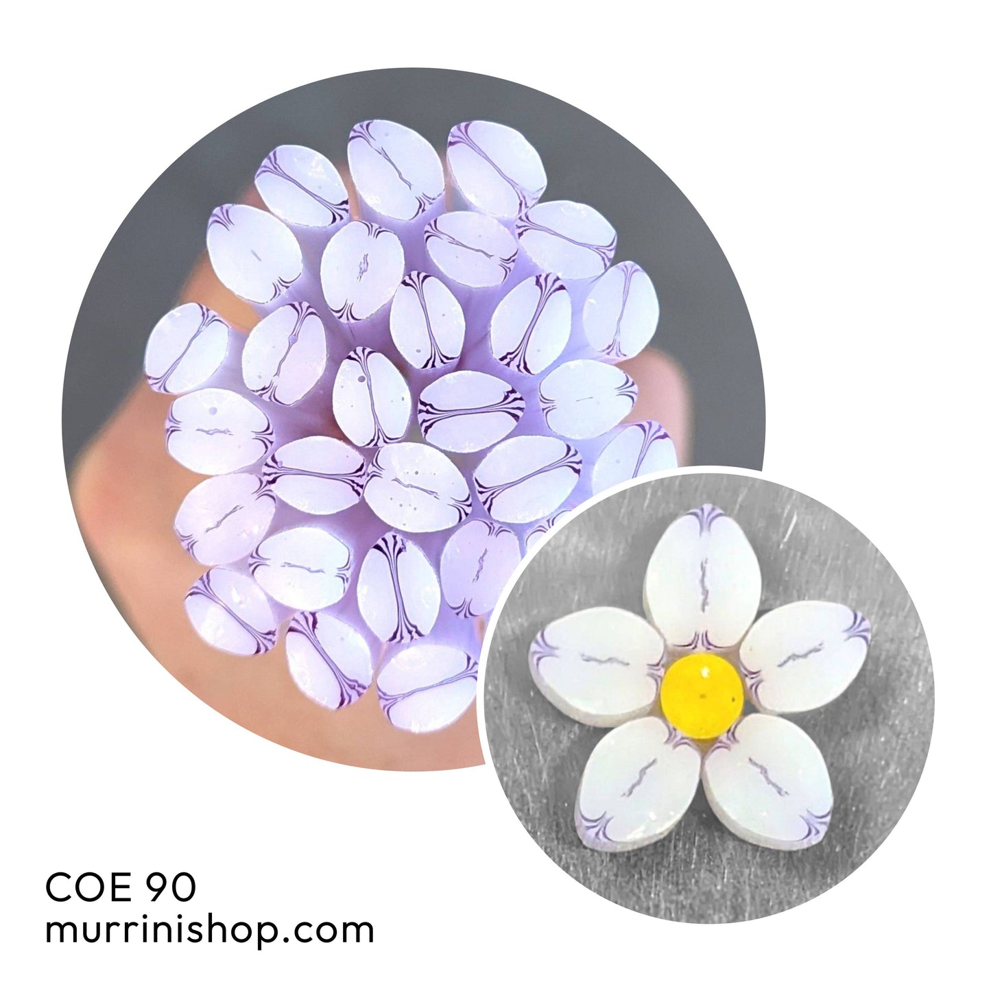 Lavender White Petals COE 90