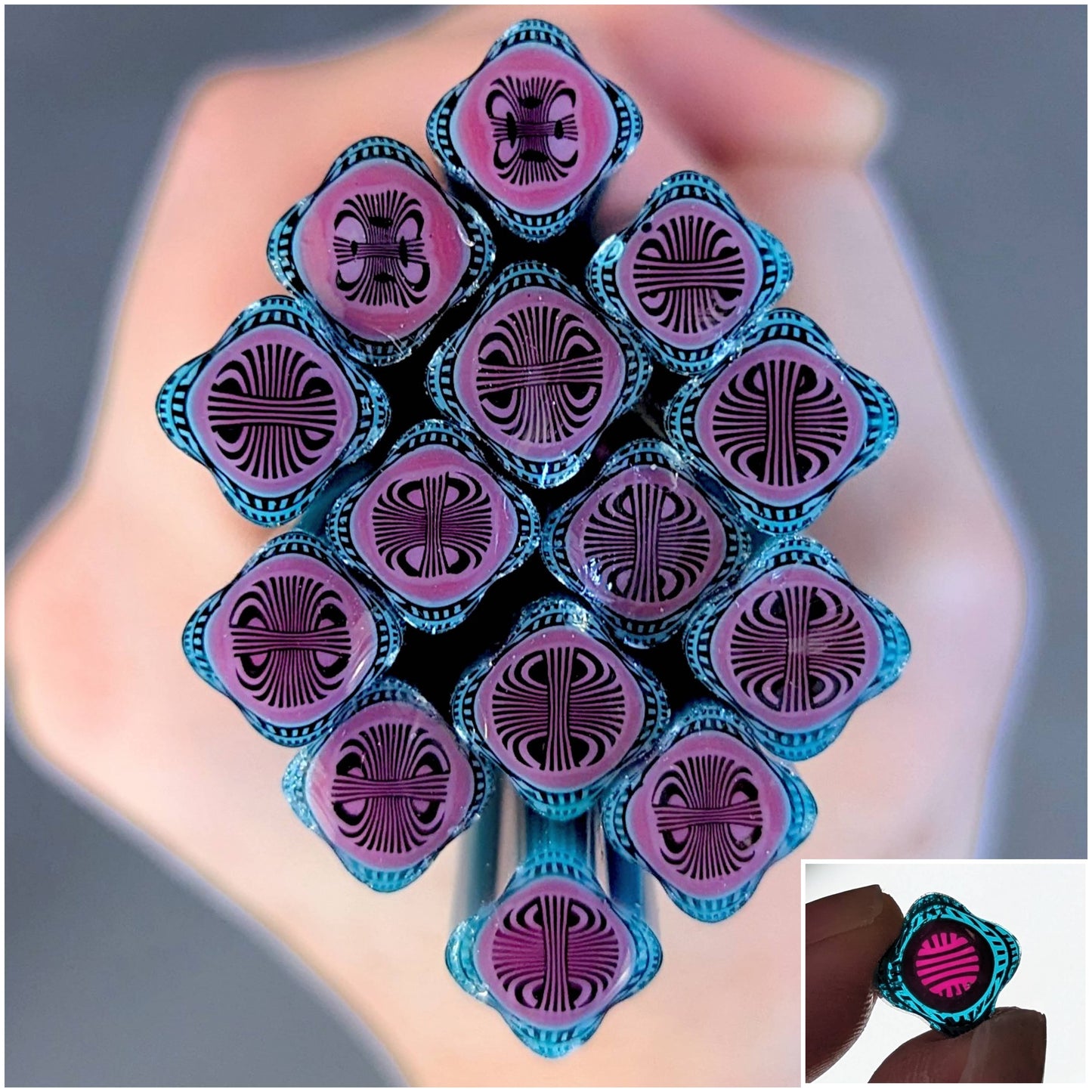 M/LG Teal Fuchsia Cambré COE 90