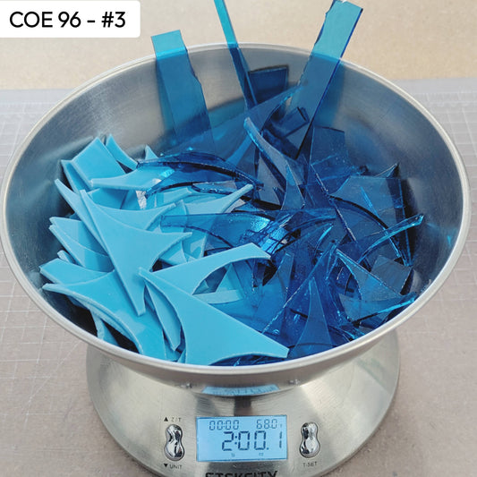 COE 96 Scrap Glass #3 - 3lbs