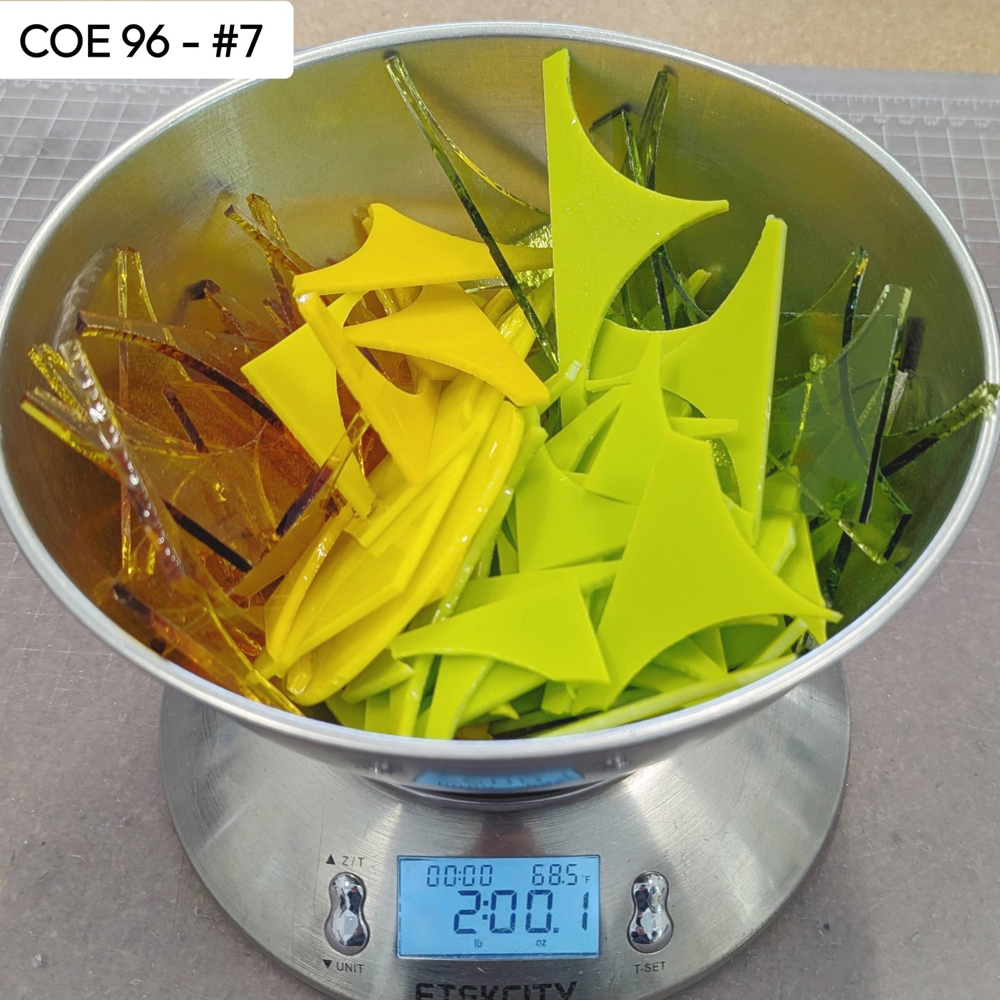 COE 96 Scrap Glass #7 - 2lbs