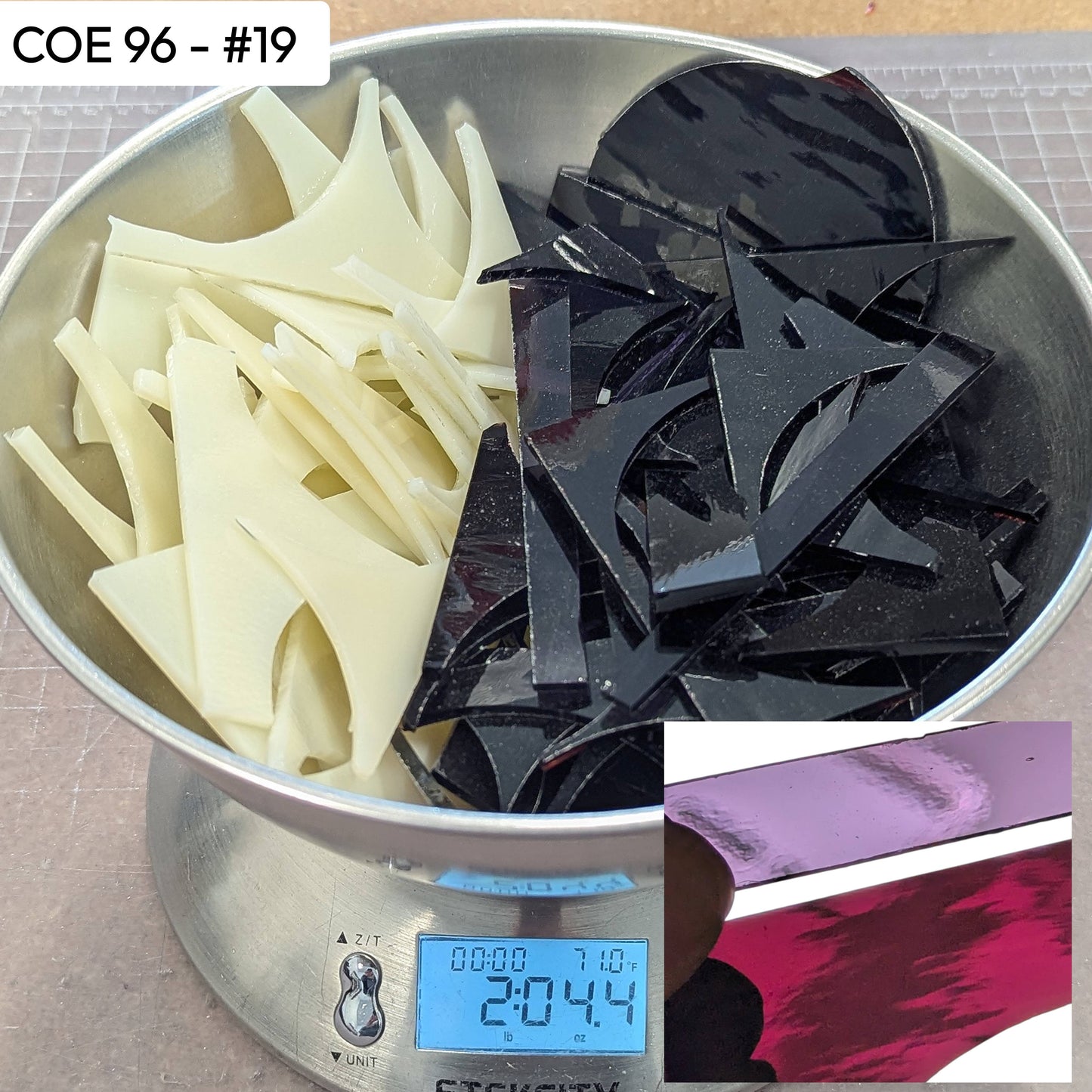 COE 96 Scrap Glass #19 - 2lb 4.4oz