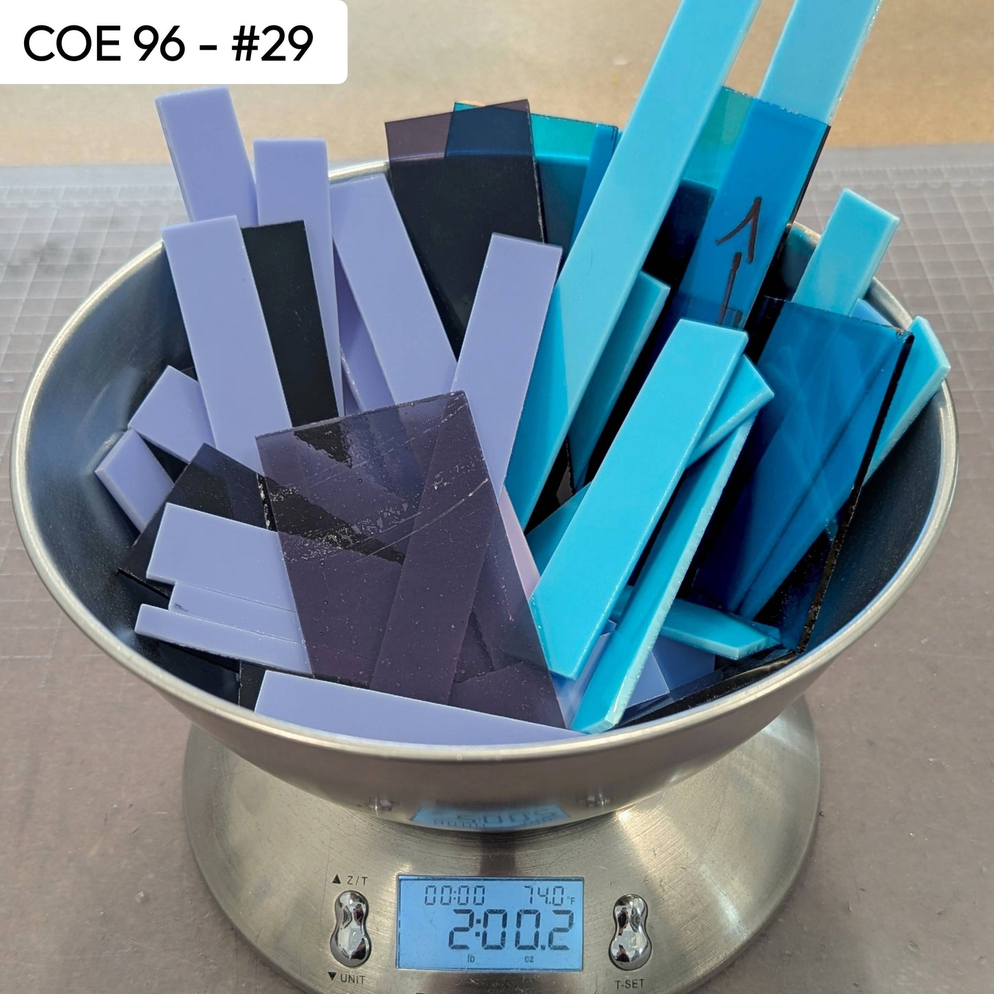 COE 96 Scrap Glass #29 - 2lbs