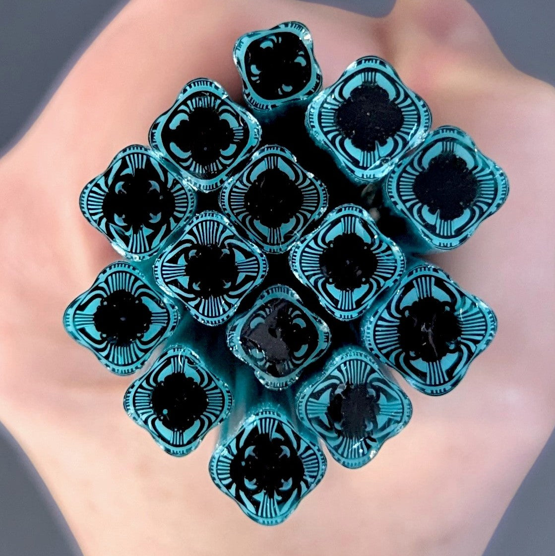 M/LG Peacock Teal Kaleidoscope COE 90