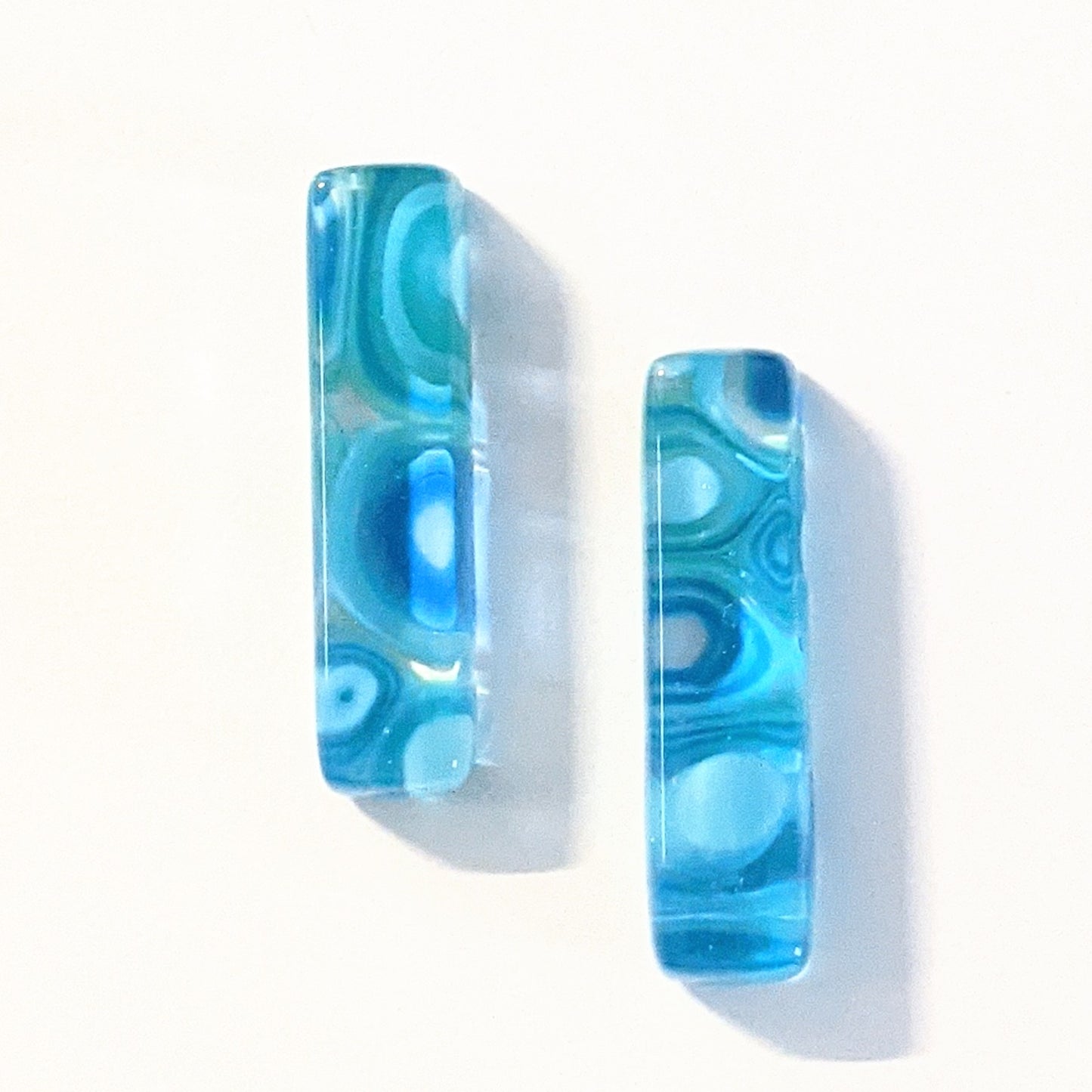 Murrini Gem Earring Pair EP108-a  1.25" x .25"