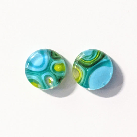 Murrini Gem Earring Pair EP122  +.5" Round