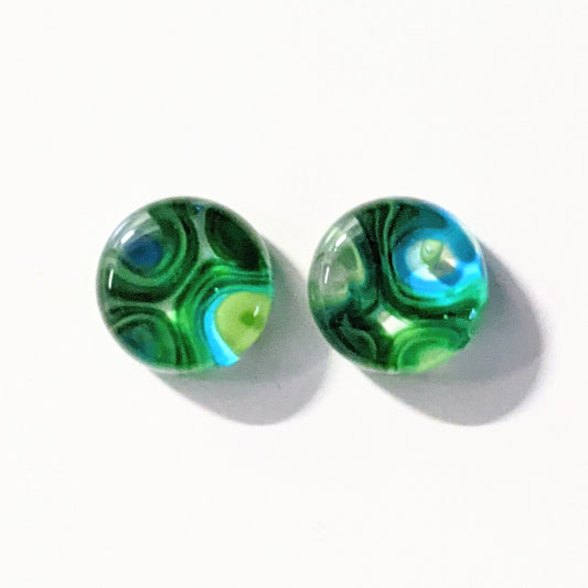 Murrini Gem Earring Pair EP123  -.5" Round