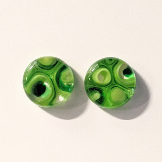 Murrini Gem Earring Pair EP127  +.5" Round