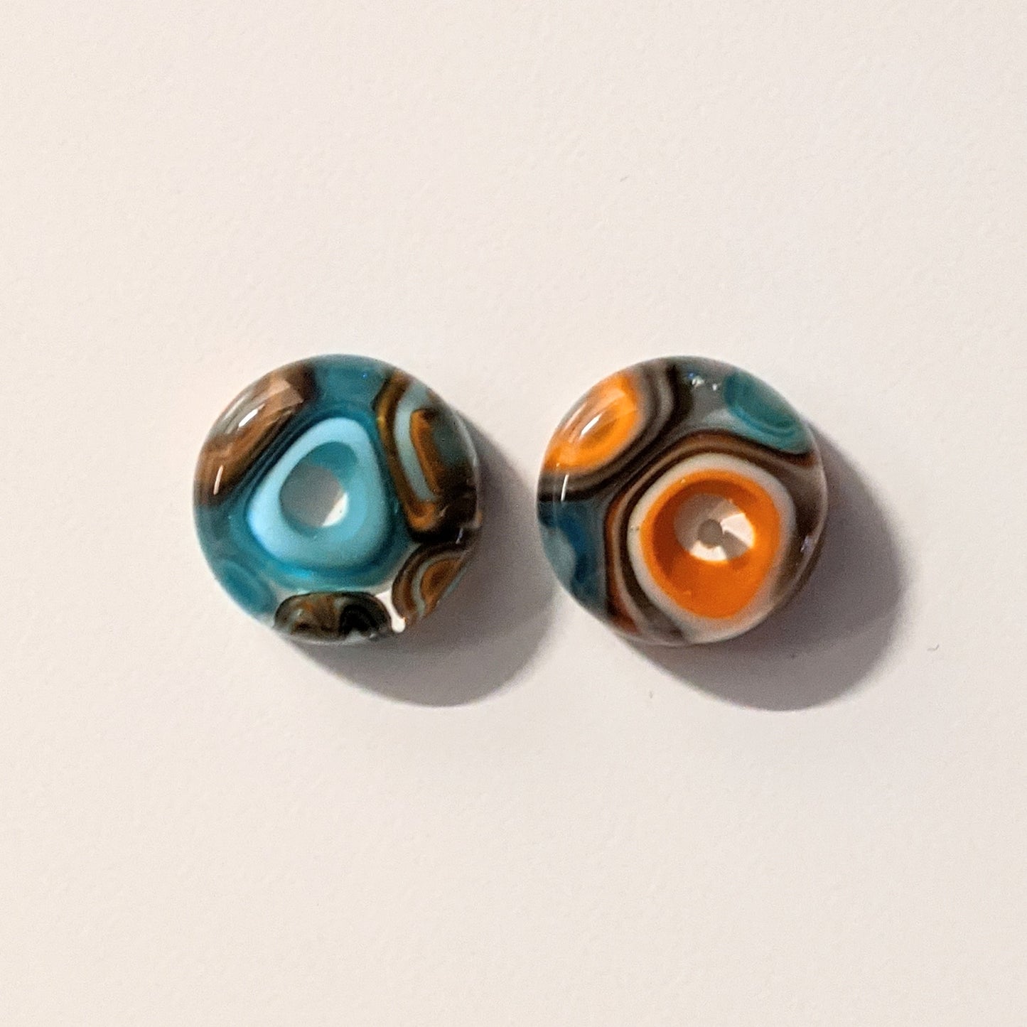 Murrini Gem Earring Pair EP132  +.5" Round
