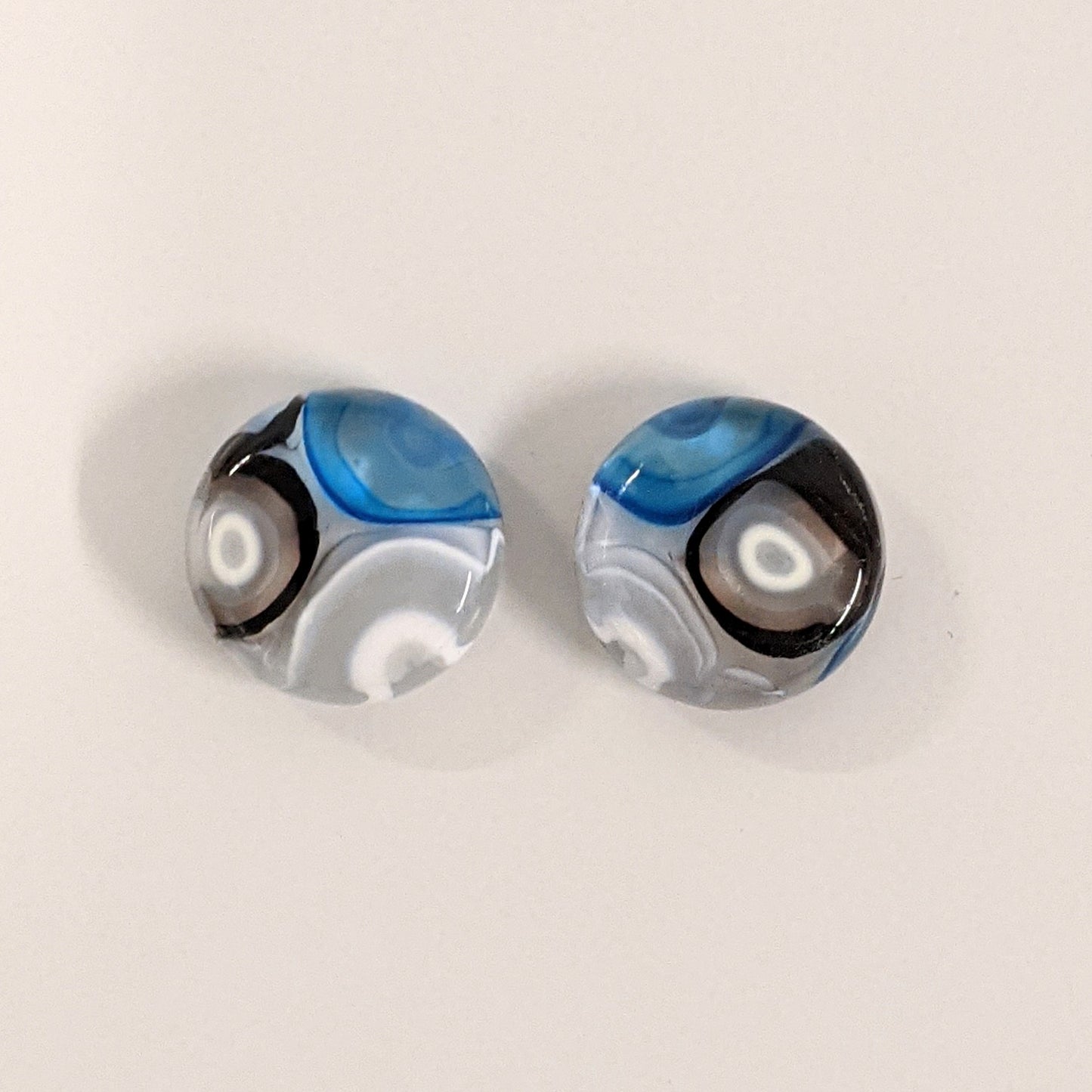 Murrini Gem Earring Pair EP139  +.5" Round