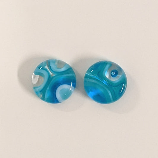 Murrini Gem Earring Pair EP145  +.5" Round