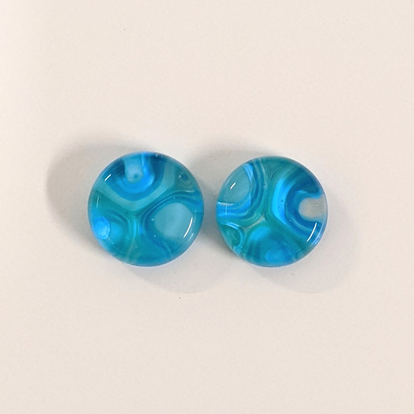 Murrini Gem Earring Pair EP147  +.5" Round