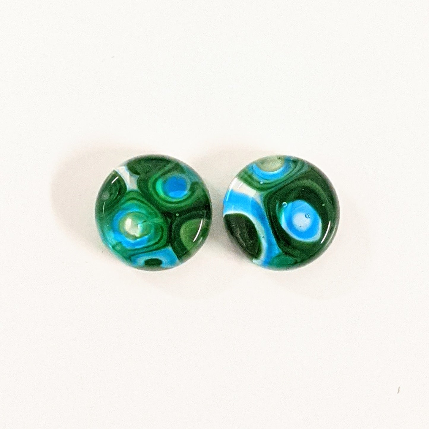 Murrini Gem Earring Pair EP149  +.5" Round