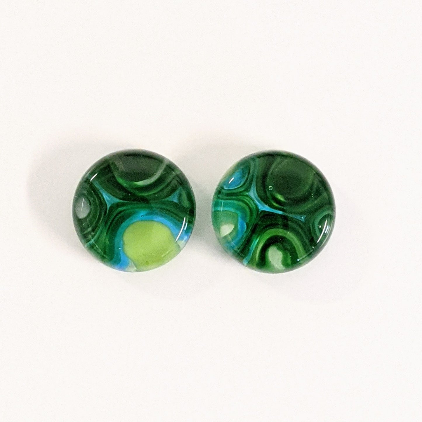 Murrini Gem Earring Pair EP153  +.5" Round