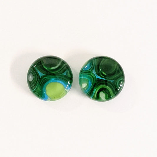 Murrini Gem Earring Pair EP153  +.5" Round