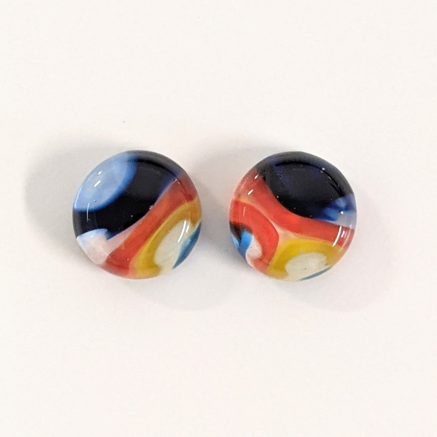 Murrini Gem Earring Pair EP156  -.5" Round